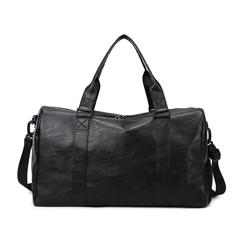 black-leather-duffle-bag